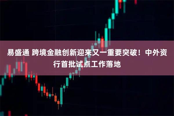 易盛通 跨境金融创新迎来又一重要突破！中外资行首批试点工作落地